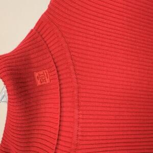 Red Basic Ralph Lauren Rib Knit Turtle Neck